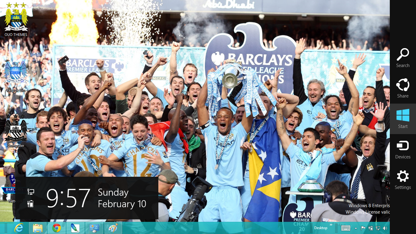 Manchester City Fc Theme For Windows 7 And 8 Ouo Themes