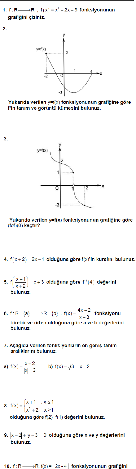 12. Sınıf Matematik 1. Dönem 1. Yazılı Soruları ve Cevapları - Nette Buldum