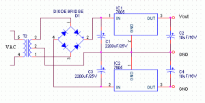 Regulator dengan IC 78XX / 79XX