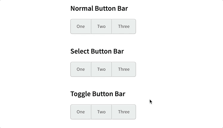 Topcoat Button Bar