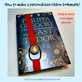personalized ribbon bookmark