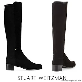 Kate Middleton wore Stuart Weitzman Mezzamezza black suede boots