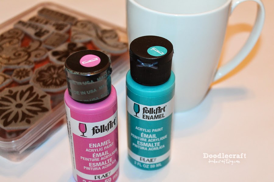 Enamel Painted Ceramic Mug!