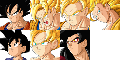 Graficos faciais Dragon Ball 1FGoku