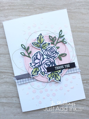 Jo's Stamping Spot - Just Add Ink Challenge #390 using Petal Palette and Petals & More Thinlits by Stampin' Up!