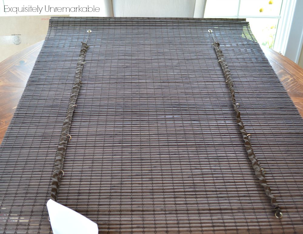 DIY Privacy Liner for Bamboo Roman Shades - Exquisitely Unremarkable