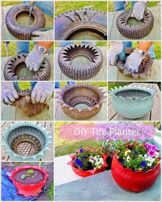 Neumáticos reciclados e ideas para el jardín | y Manualidades : Hazlo tu