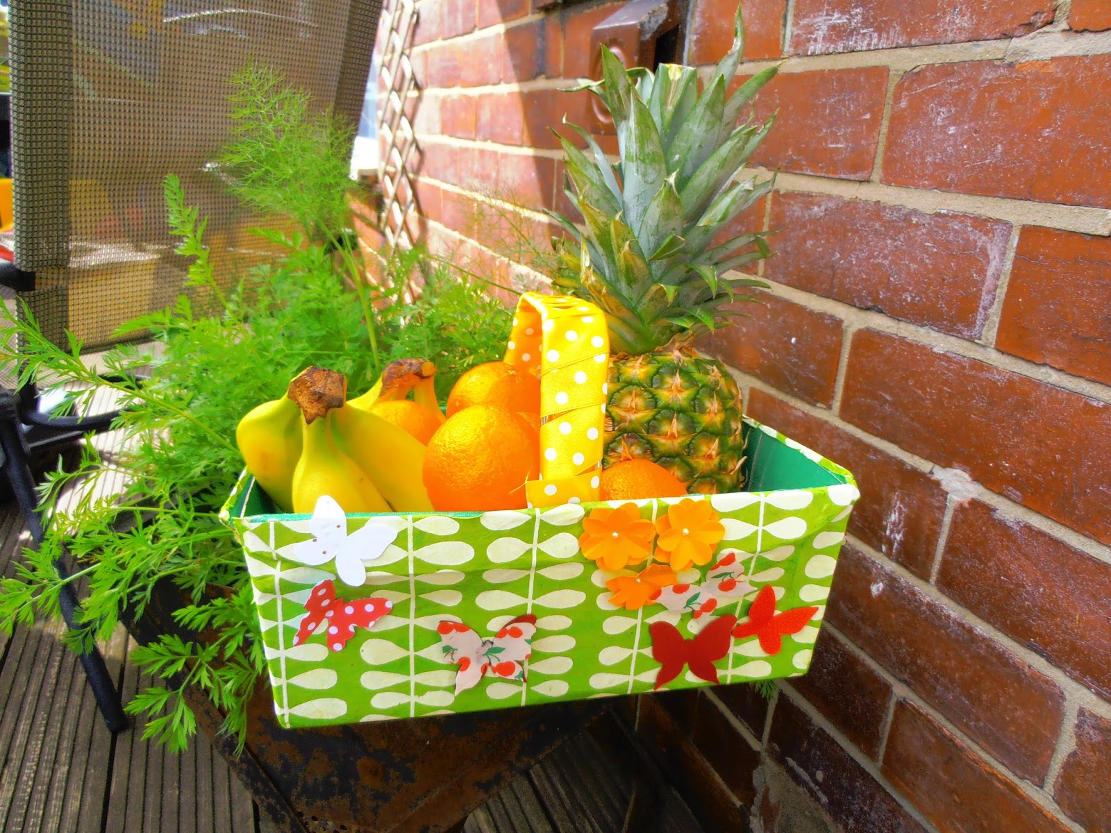 Crafty Bitch recycled fruit pickers basket