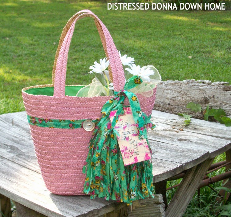 pink and green market bag. straw tote