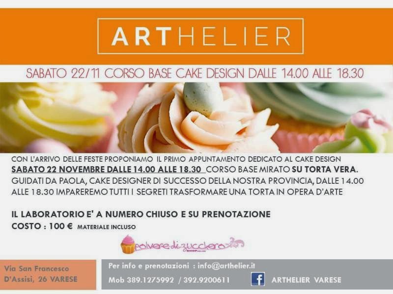 corsi di cake design novembre/dicembre 2014: a varese, monza e como