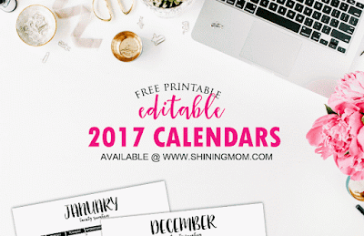 free printable editable 2017 calendars