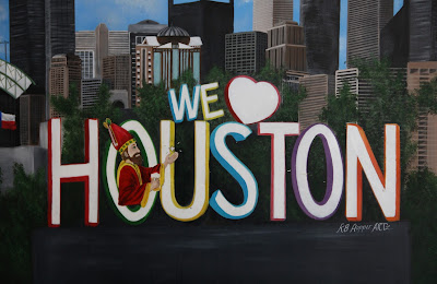 We Love Houston mural at Saint Arnold
