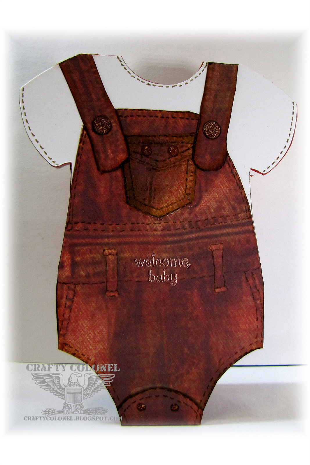 Crafty Colonel Baby Boy Onesie Card