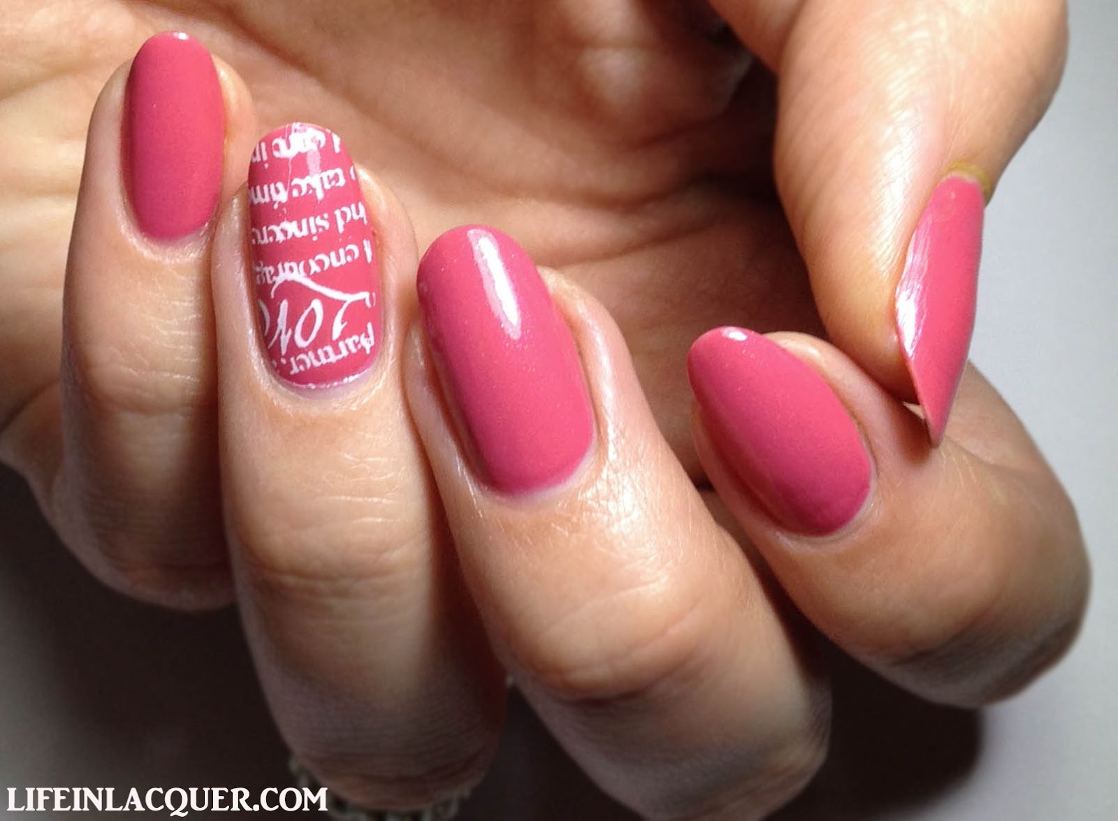 OPI My Address is Hollywood with MZR11 Script Stamping