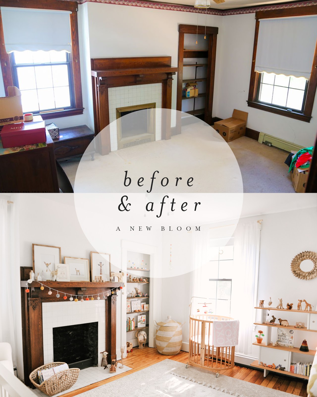 Modern Kids Room Nursery Before and After