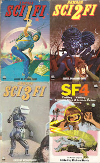 The dcovers of the 4 books in the Armada Sci-Fi series edited by Richard Davis