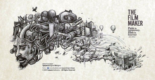 amazing pencil drawings by Kerala Artist Ajayan Chalissery