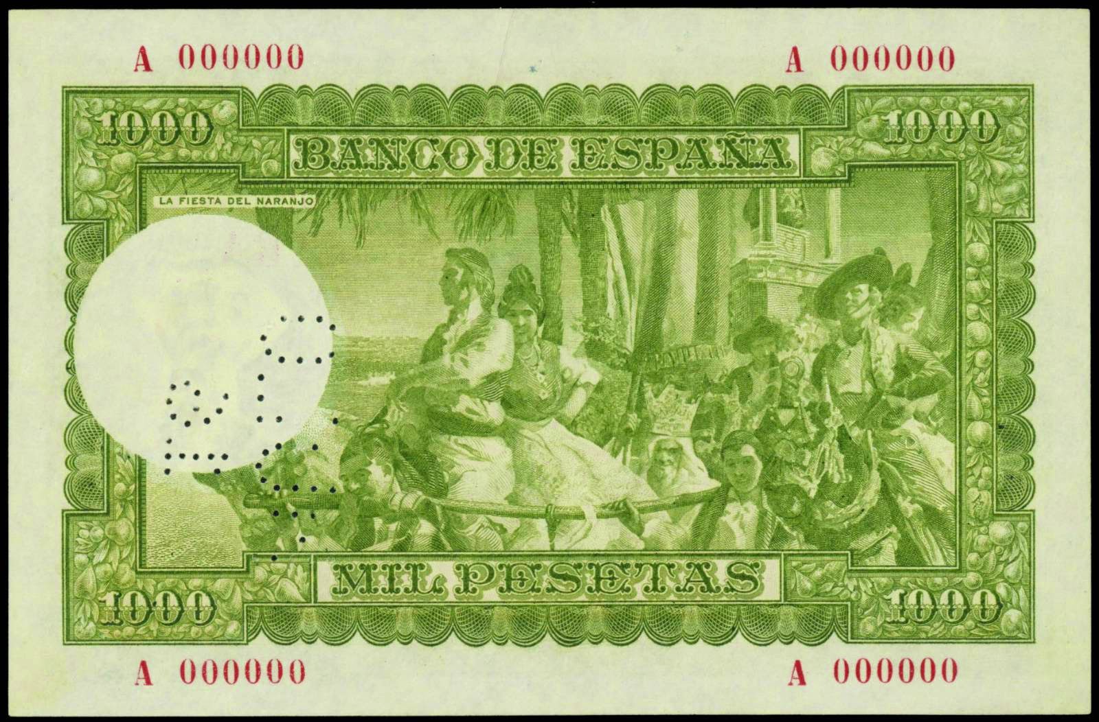 Spain currency 1000 Pesetas banknote 1951