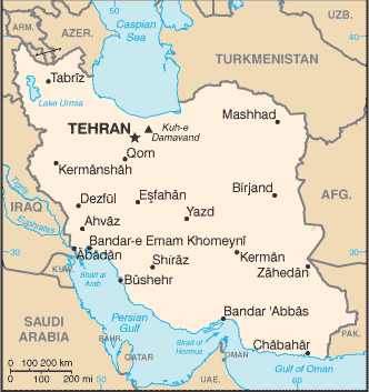Iran Map political Regional
