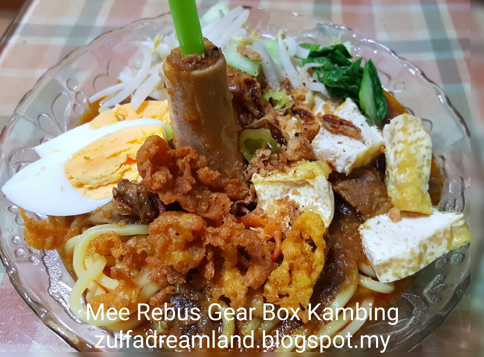 ZULFAZA LOVES COOKING Mee rebus gear box kambing