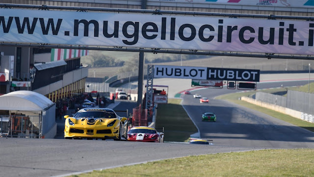 Ferrari Challenge series at the Mugello Circuit, 488 Challenge cars