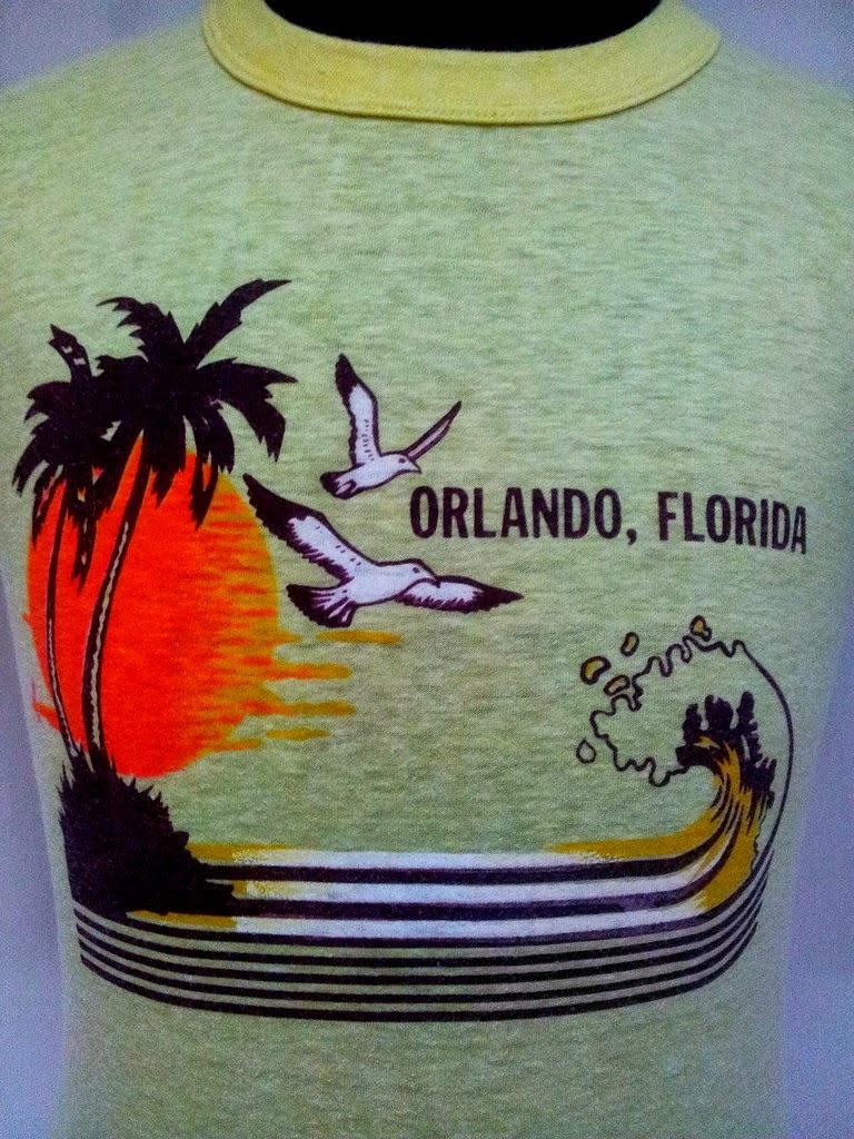 c a p t a i n s t o r e: Vintage 80s Hawaii Florida kuning T shirt (SOLD)