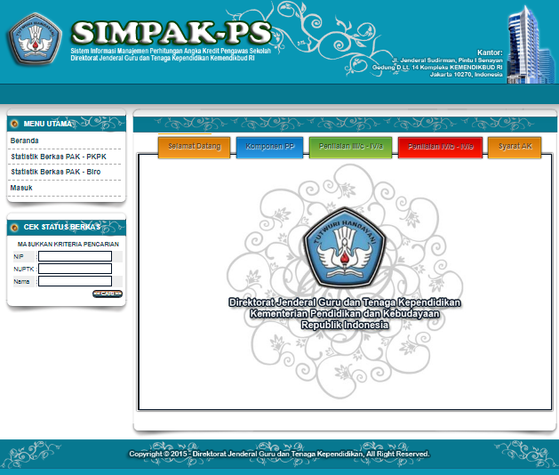 Simpak Pengawas Sekolah Download File Guru