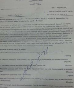 اسئلة انجليزي م4 متوقعة صيفية 2016 من قبل وزارة التربية مع الاجابات