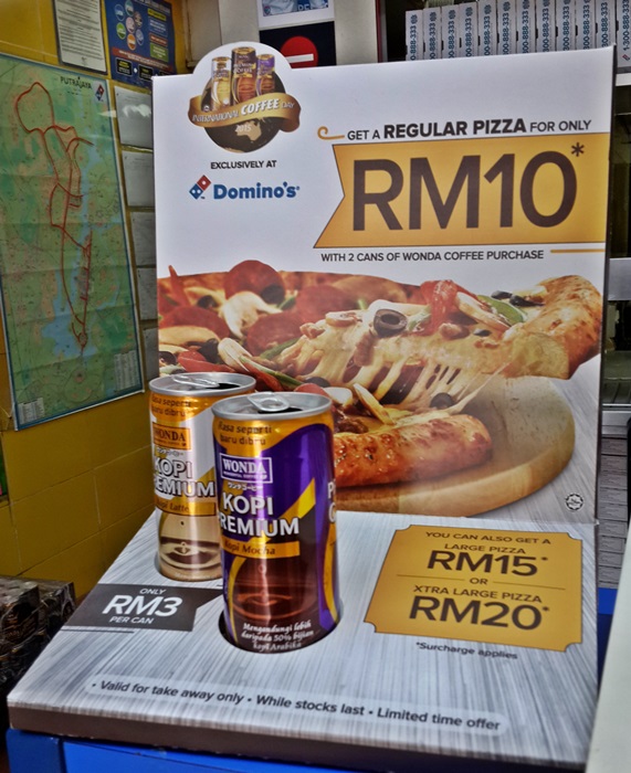 Percuma 2 Tin Wonda Coffee dan Pizza Murah di Domino's ...