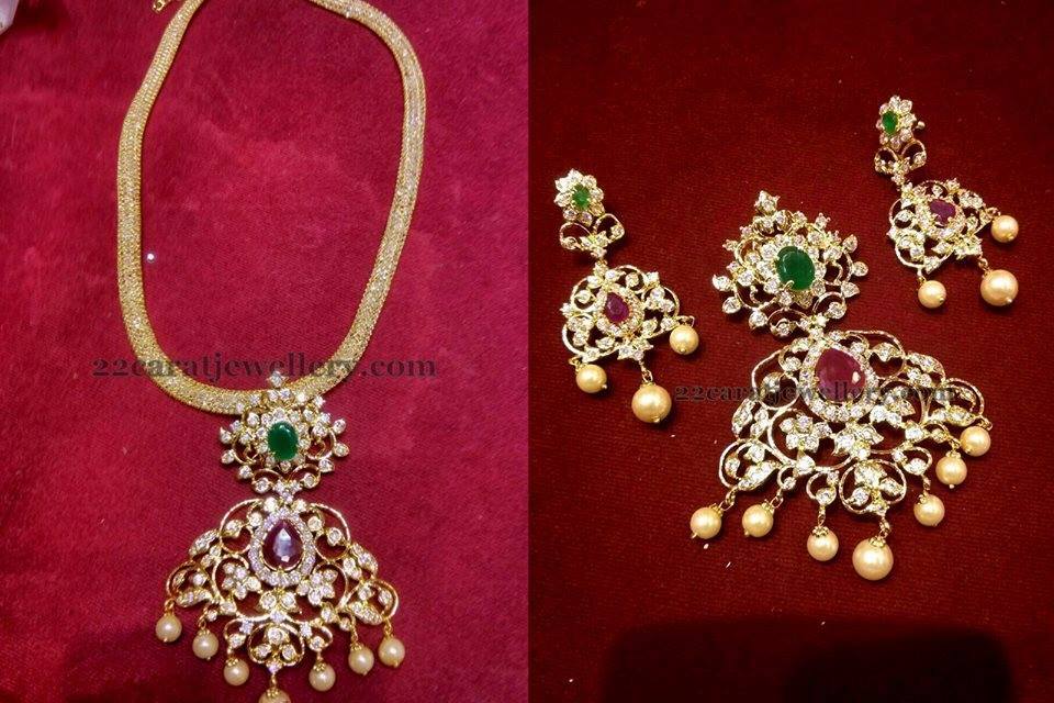 Pendant Sets 1500 to 3000 Price Range Jewellery Designs