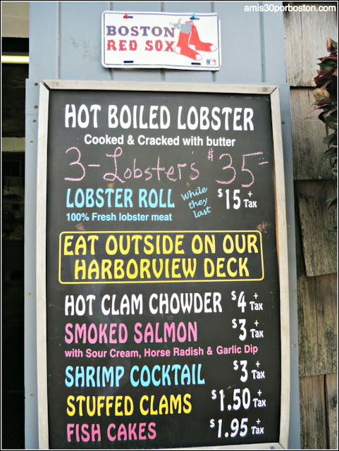 Menú Roy Moore Lobster en Rockport, Massachusetts