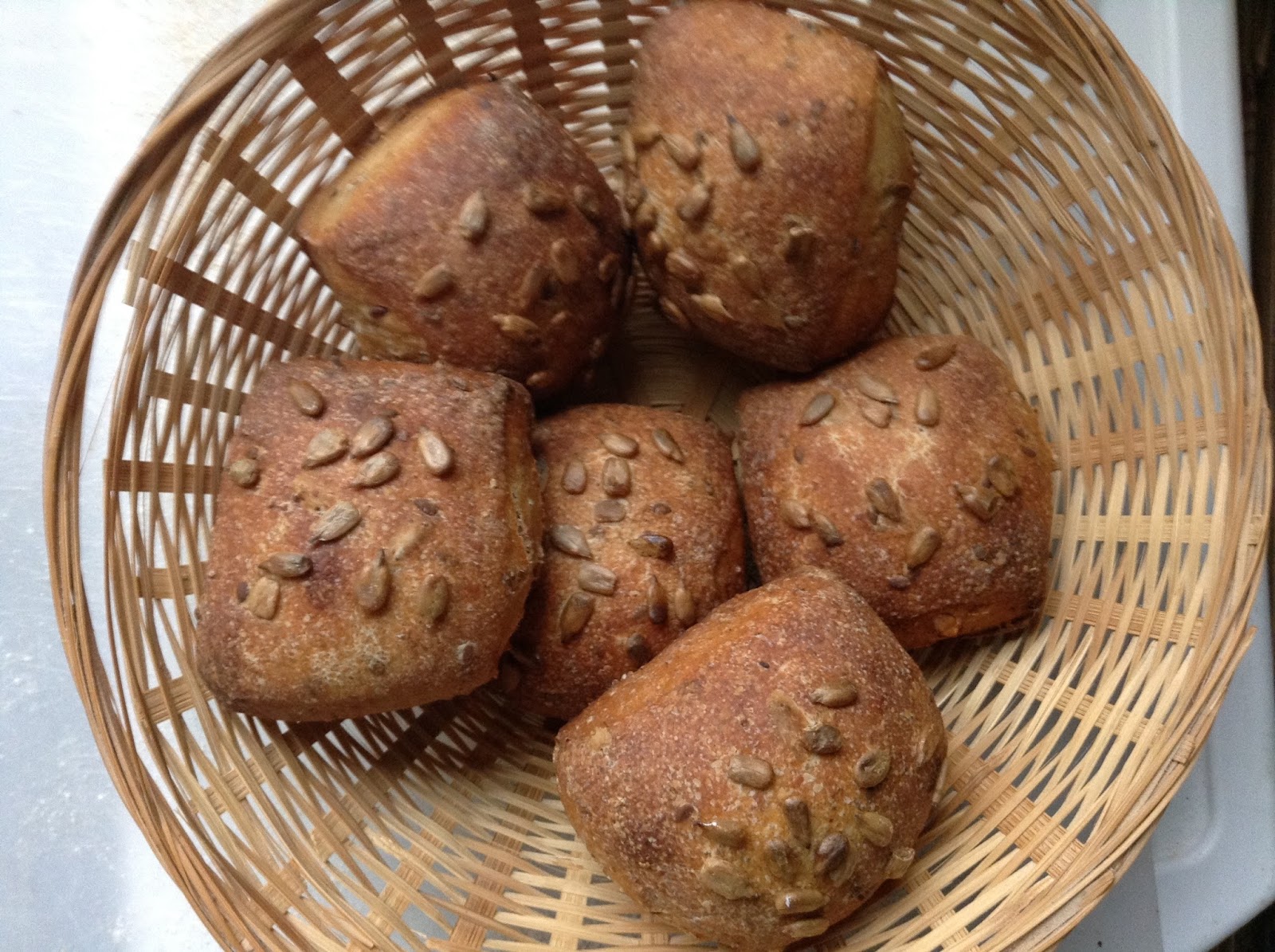 Brot & Bread GERMAN SUNFLOWER SEED SQUARES HEARTY SOURDOUGH ROLLS