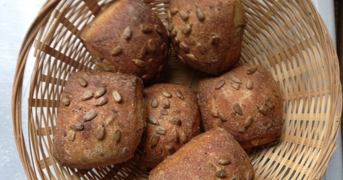 Brot & Bread GERMAN SUNFLOWER SEED SQUARES HEARTY SOURDOUGH ROLLS