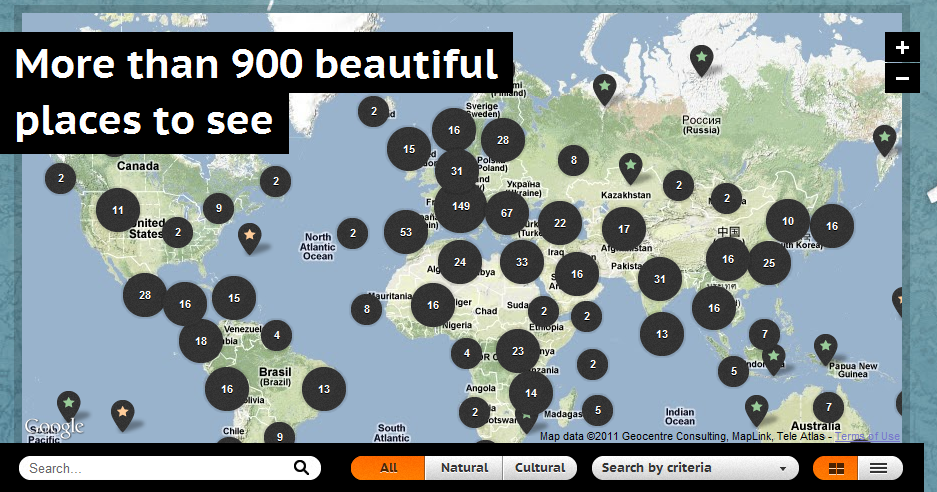 Explore A Map Of 900 Unesco World Heritage Sites Tech School For Teachers
