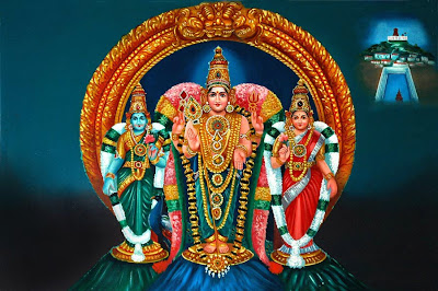 Subramanya Goddes Valli and Goddess Deivayana