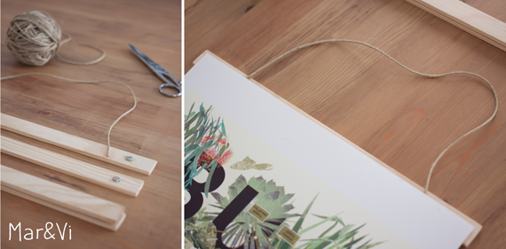 DIY: colgador para láminas paso a paso