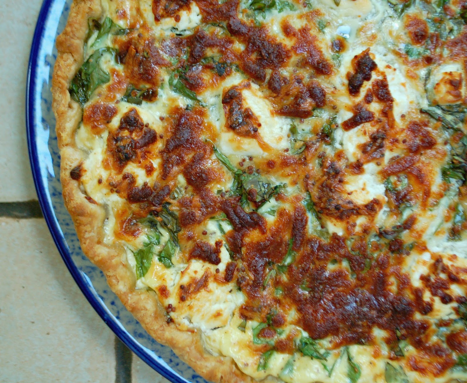 The Spice Garden Green Herb Quiche and Cucumber Dill Salad