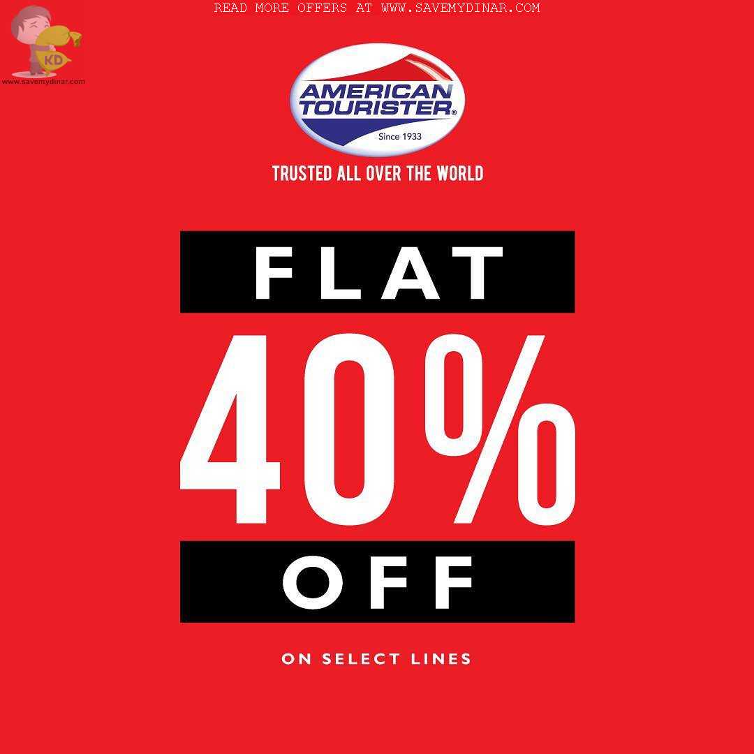 American Tourister Kuwait Flat 40 OFF SaveMyDinar Offers, Deals