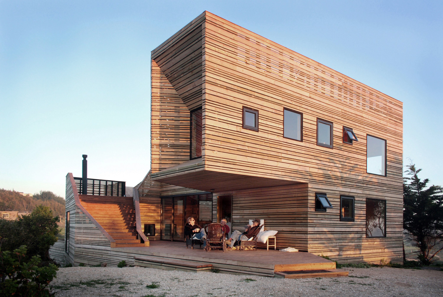 Timber ventilated facade house Most Beautiful Houses in the World