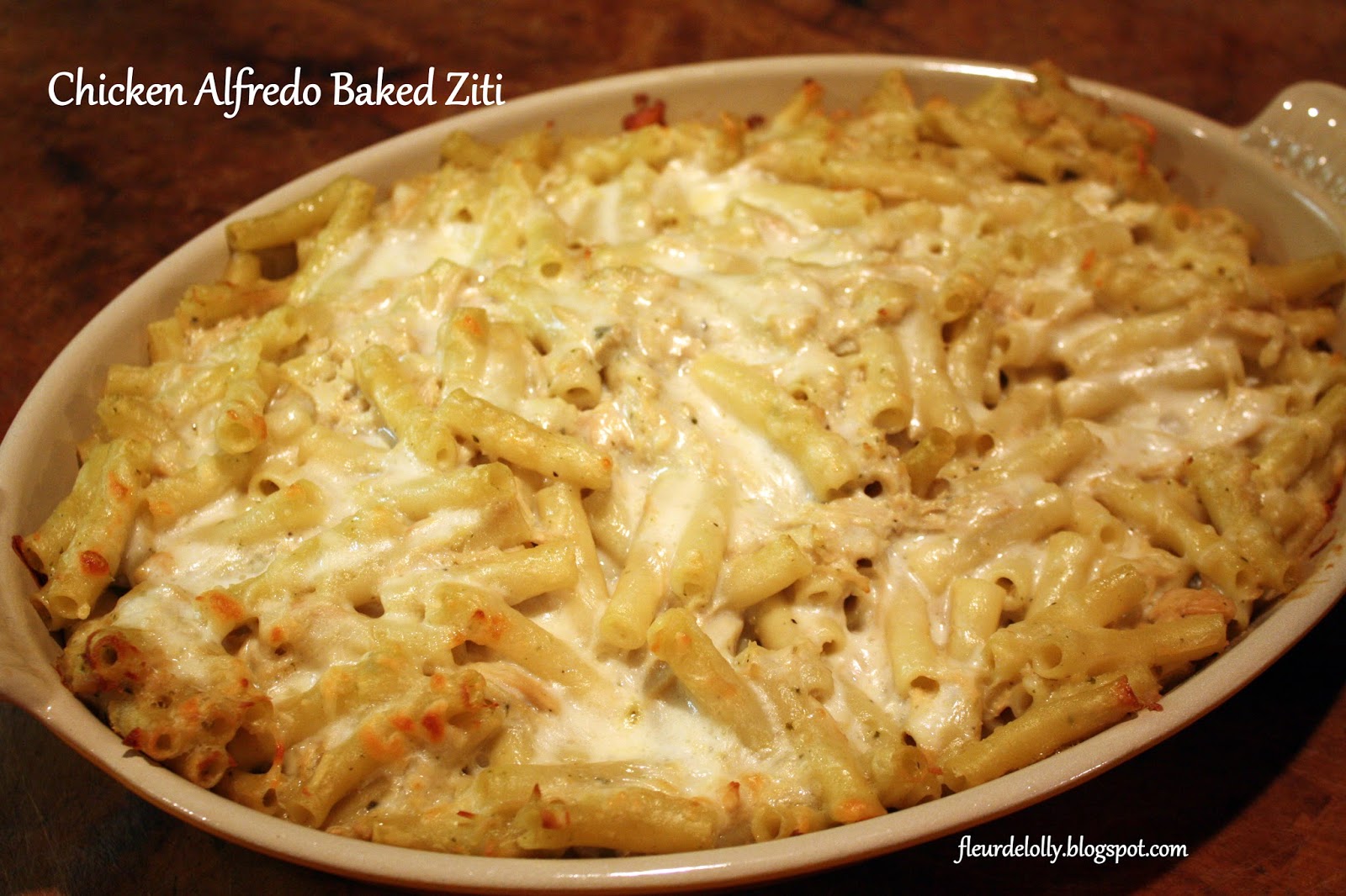 Fleur de Lolly Chicken Alfredo Baked Ziti