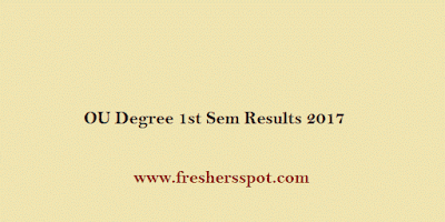 Osmania University OU Degree 1st Sem Results 201