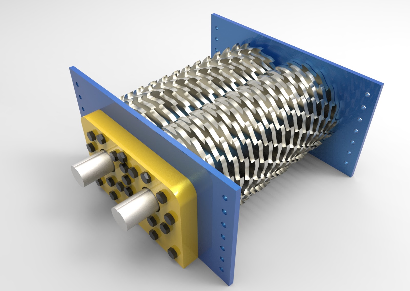 Dual shaft Shear Shredder Download free 3D cad models 100102