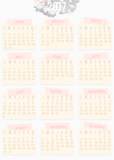 freebie calendarios 2017 descargables imprimibles
