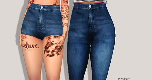 Sims 4 CC's - The Best: Jeans and Shorts by PureSims