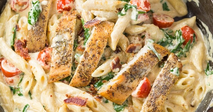 Chicken Bacon Spinach Pasta | Sahara's Cooking