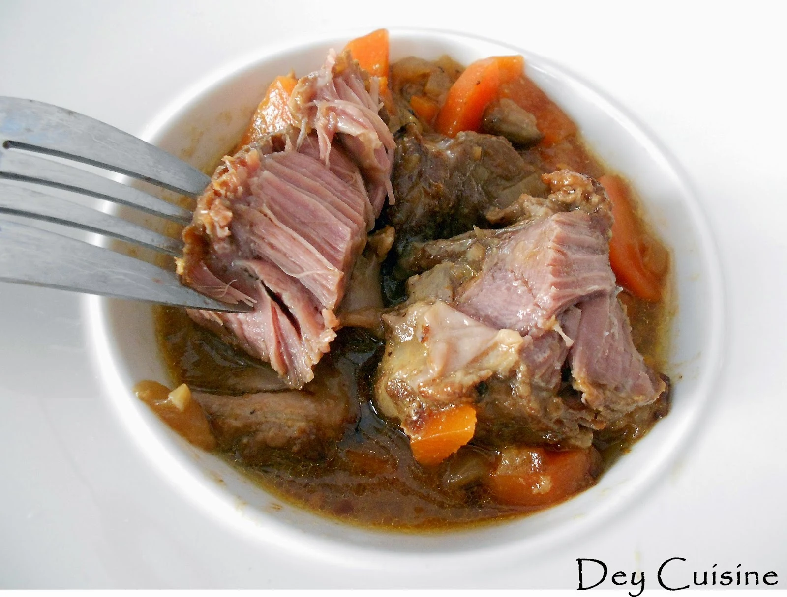 Dey cuisine: Joues de porc confites au cidre