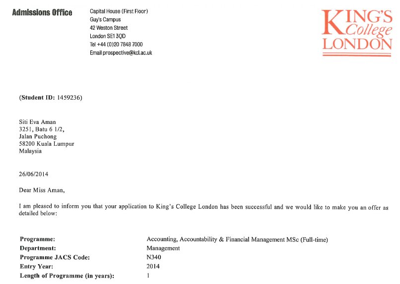 Personal statement for masters image