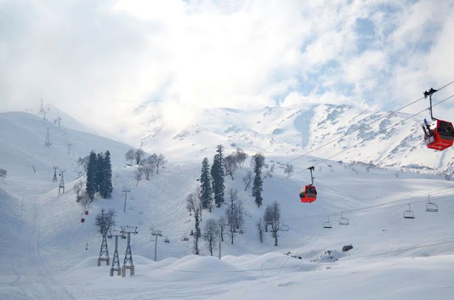 Gulmarg: Bird's eye view from Gondola Gulmarg: Bird's eye view from Gondola