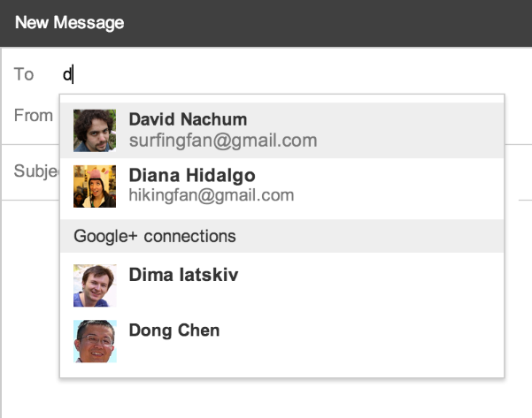 Google+ facilitates sending email to Gmail, Google+ sending email to Gmail, internet, 
