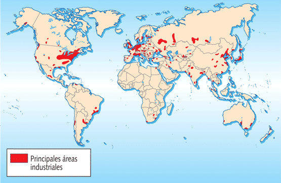 Resultado de imagen de ACTIVIDADES SOBRE REGIONES INDUSTRIALES DEL MUNDO